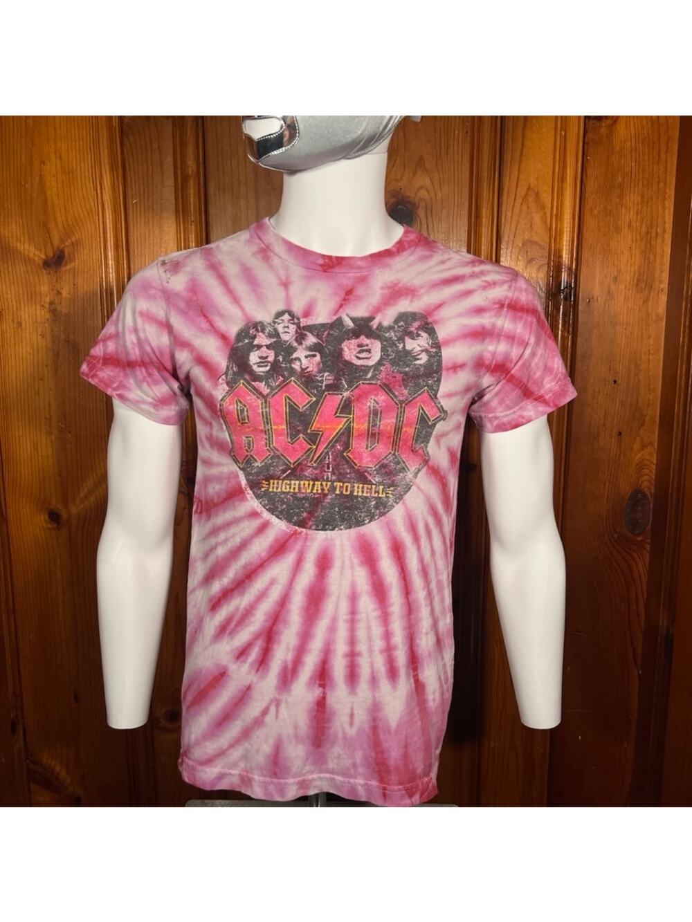 ACDC S Y2K Graphic T-Shirt Pink Regular